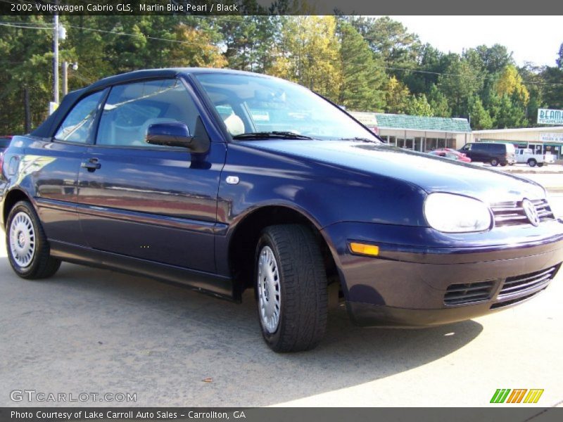 Marlin Blue Pearl / Black 2002 Volkswagen Cabrio GLS