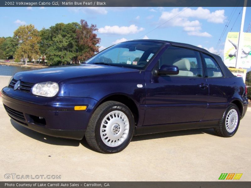 Marlin Blue Pearl / Black 2002 Volkswagen Cabrio GLS