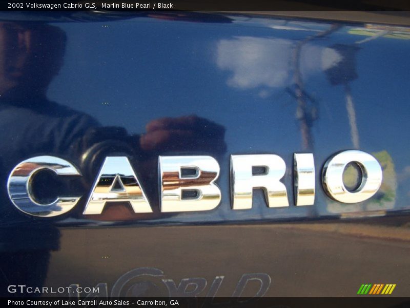 Marlin Blue Pearl / Black 2002 Volkswagen Cabrio GLS