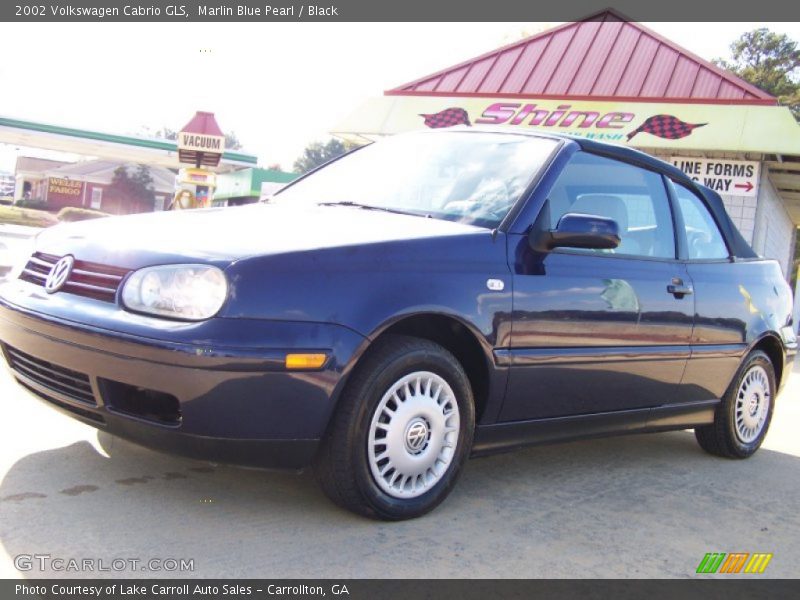 Marlin Blue Pearl / Black 2002 Volkswagen Cabrio GLS
