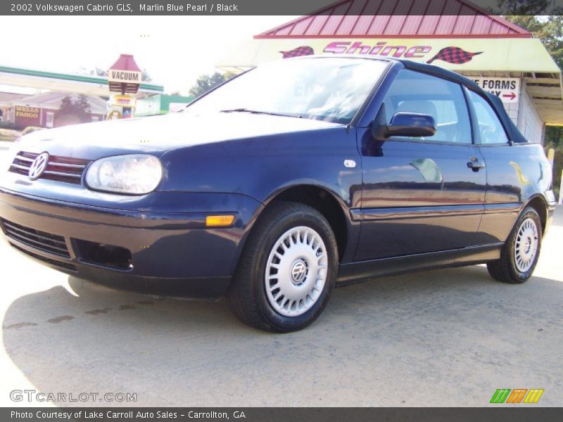 Marlin Blue Pearl / Black 2002 Volkswagen Cabrio GLS