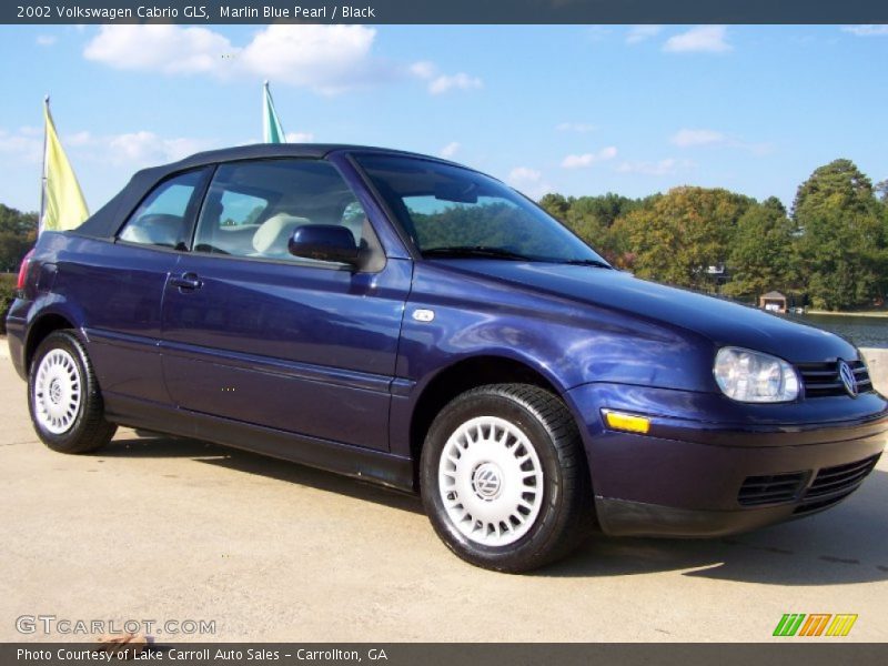 Marlin Blue Pearl / Black 2002 Volkswagen Cabrio GLS