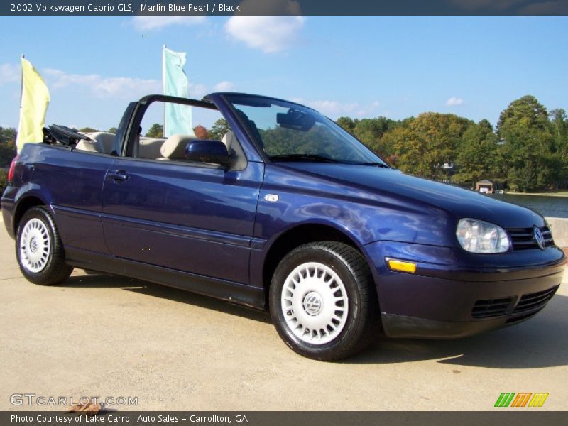 Marlin Blue Pearl / Black 2002 Volkswagen Cabrio GLS
