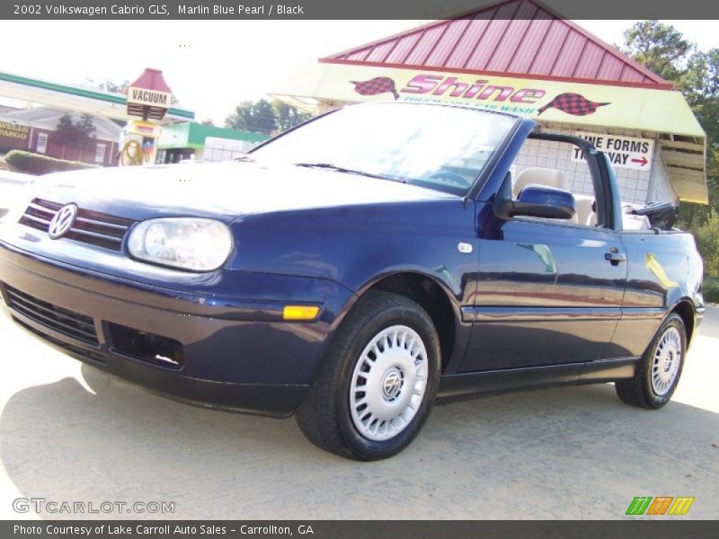 Marlin Blue Pearl / Black 2002 Volkswagen Cabrio GLS