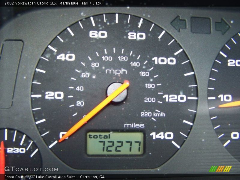 Marlin Blue Pearl / Black 2002 Volkswagen Cabrio GLS
