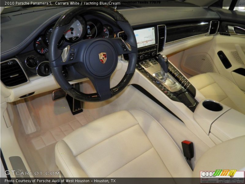 Carrara White / Yachting Blue/Cream 2010 Porsche Panamera S