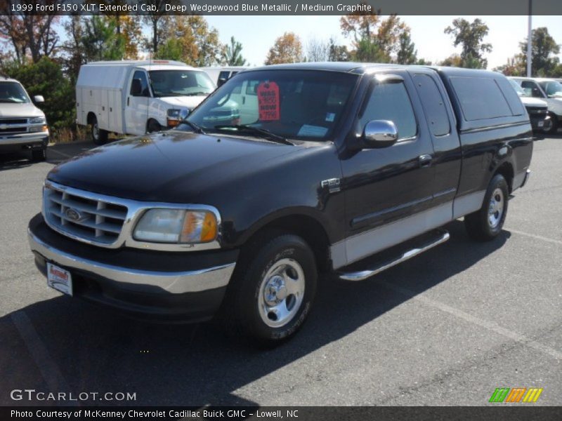 Deep Wedgewood Blue Metallic / Medium Graphite 1999 Ford F150 XLT Extended Cab