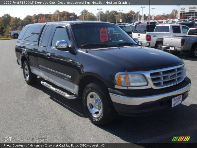 Deep Wedgewood Blue Metallic / Medium Graphite 1999 Ford F150 XLT Extended Cab