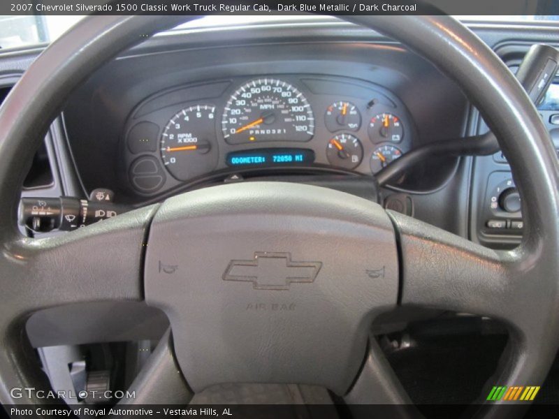 Dark Blue Metallic / Dark Charcoal 2007 Chevrolet Silverado 1500 Classic Work Truck Regular Cab