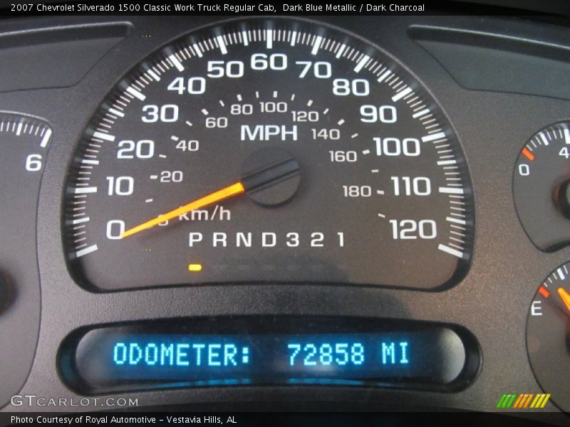 Dark Blue Metallic / Dark Charcoal 2007 Chevrolet Silverado 1500 Classic Work Truck Regular Cab
