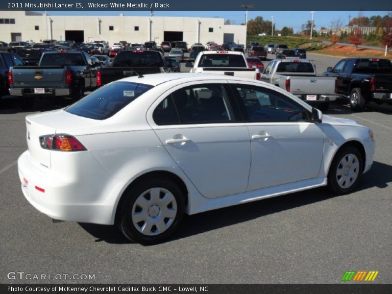 Wicked White Metallic / Black 2011 Mitsubishi Lancer ES