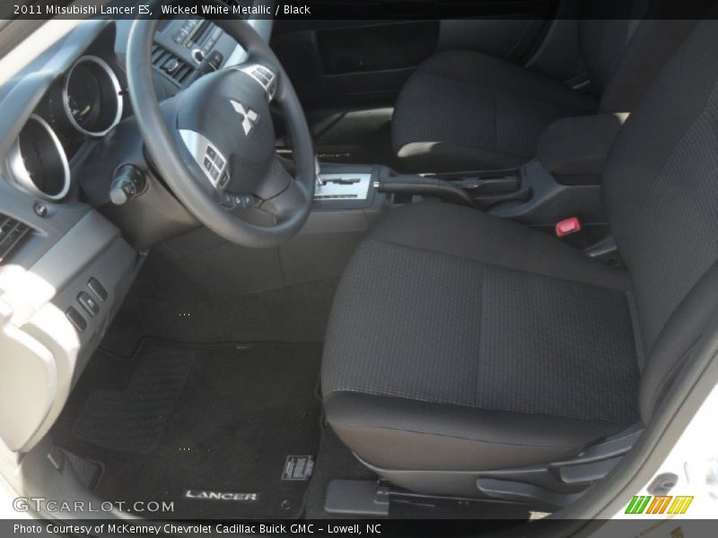 Wicked White Metallic / Black 2011 Mitsubishi Lancer ES