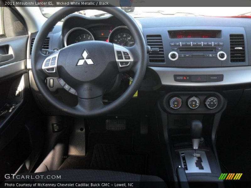 Wicked White Metallic / Black 2011 Mitsubishi Lancer ES