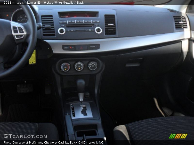 Wicked White Metallic / Black 2011 Mitsubishi Lancer ES