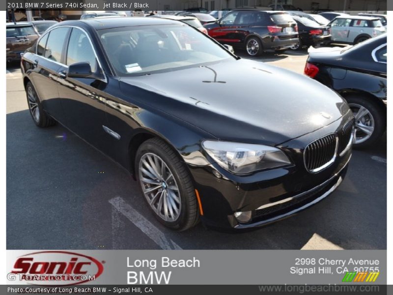 Jet Black / Black 2011 BMW 7 Series 740i Sedan