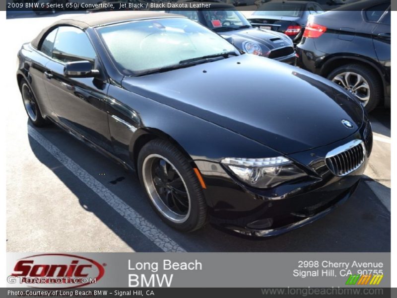 Jet Black / Black Dakota Leather 2009 BMW 6 Series 650i Convertible