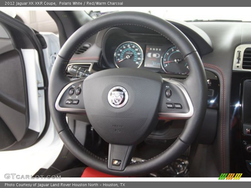 Polaris White / Red/Warm Charcoal 2012 Jaguar XK XKR Coupe