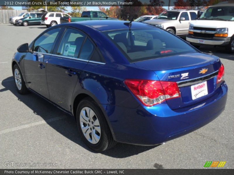 Blue Topaz Metallic / Jet Black/Medium Titanium 2012 Chevrolet Cruze LS