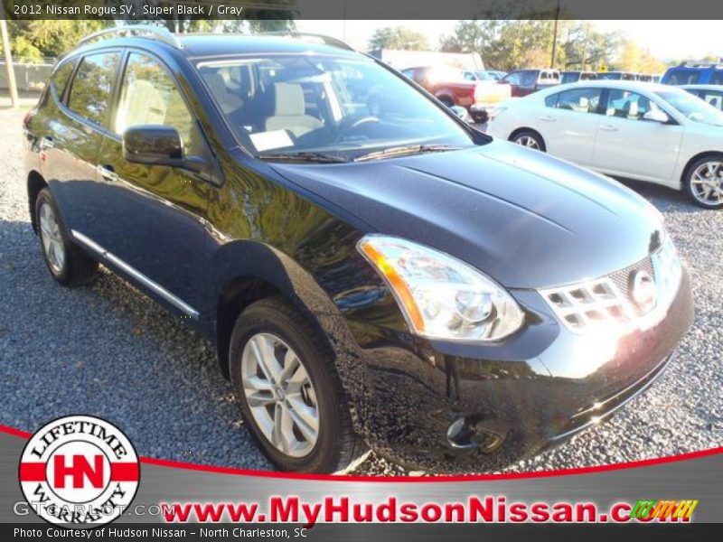 Super Black / Gray 2012 Nissan Rogue SV