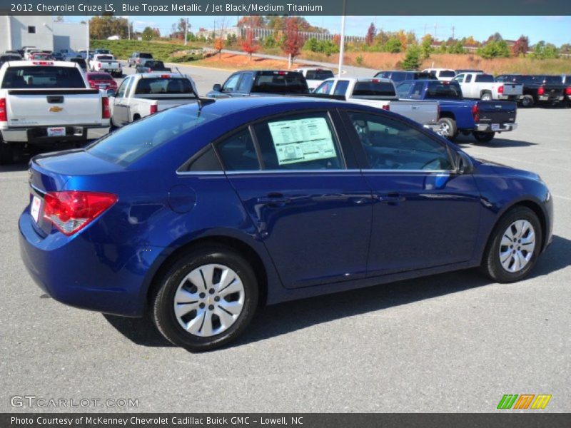 Blue Topaz Metallic / Jet Black/Medium Titanium 2012 Chevrolet Cruze LS