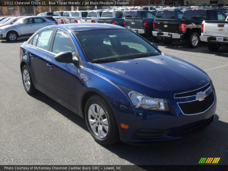 Blue Topaz Metallic / Jet Black/Medium Titanium 2012 Chevrolet Cruze LS