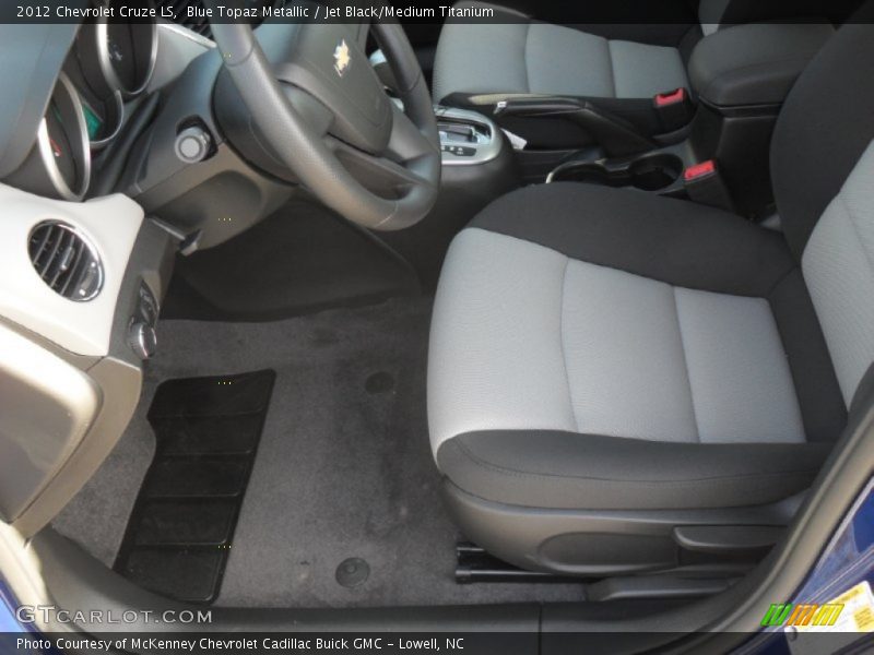 Blue Topaz Metallic / Jet Black/Medium Titanium 2012 Chevrolet Cruze LS