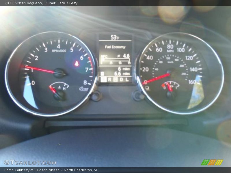 Super Black / Gray 2012 Nissan Rogue SV