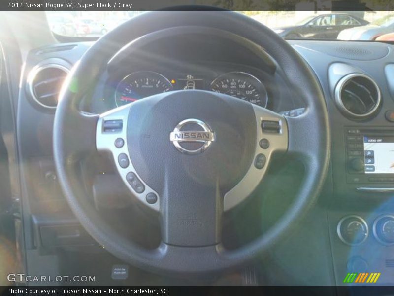 Super Black / Gray 2012 Nissan Rogue SV