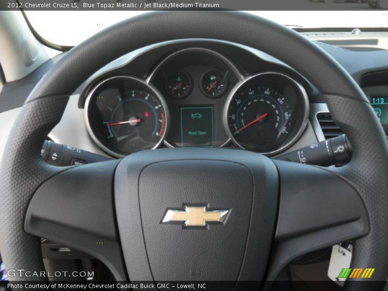 Blue Topaz Metallic / Jet Black/Medium Titanium 2012 Chevrolet Cruze LS