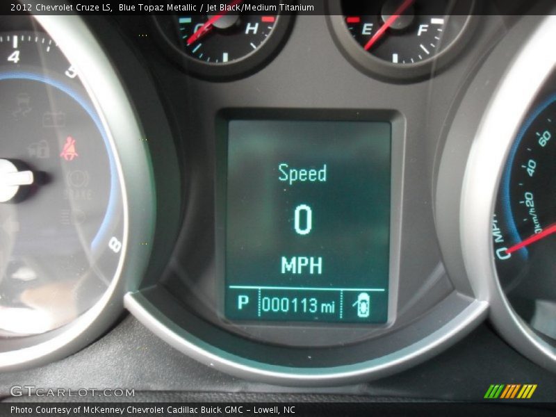Blue Topaz Metallic / Jet Black/Medium Titanium 2012 Chevrolet Cruze LS