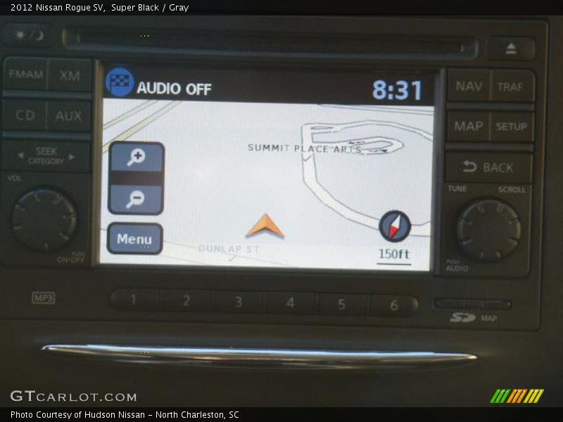 Super Black / Gray 2012 Nissan Rogue SV