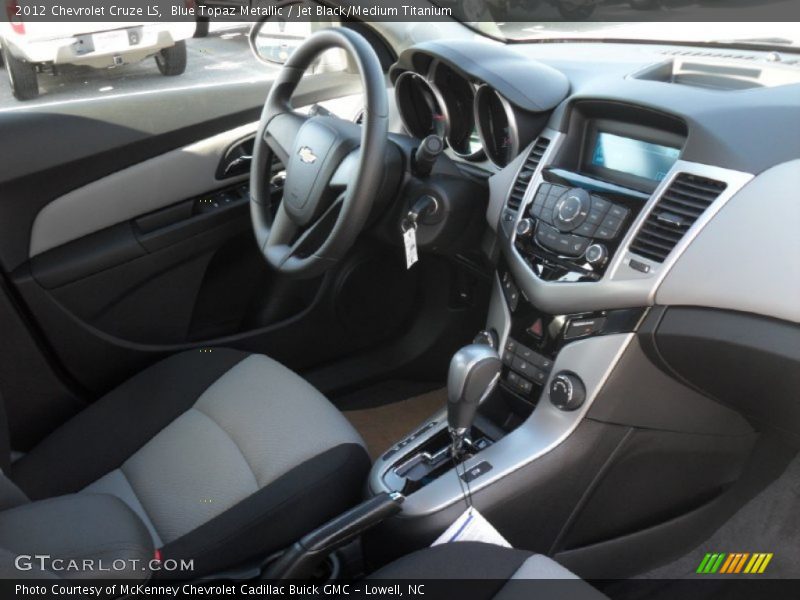 Blue Topaz Metallic / Jet Black/Medium Titanium 2012 Chevrolet Cruze LS
