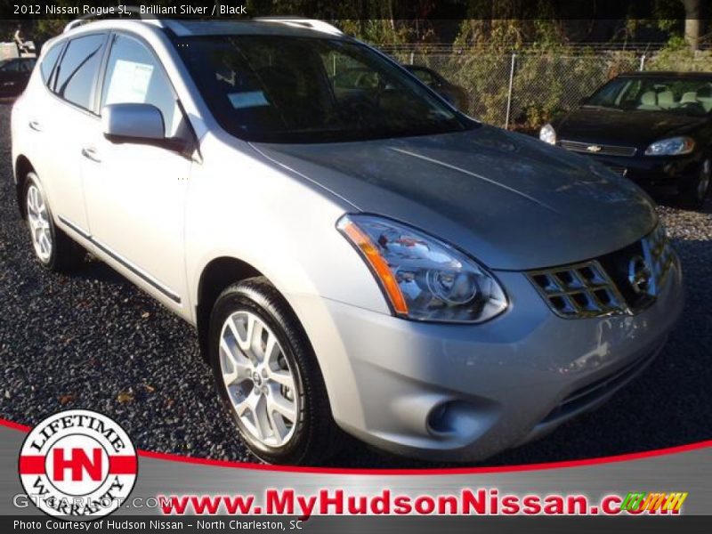 Brilliant Silver / Black 2012 Nissan Rogue SL