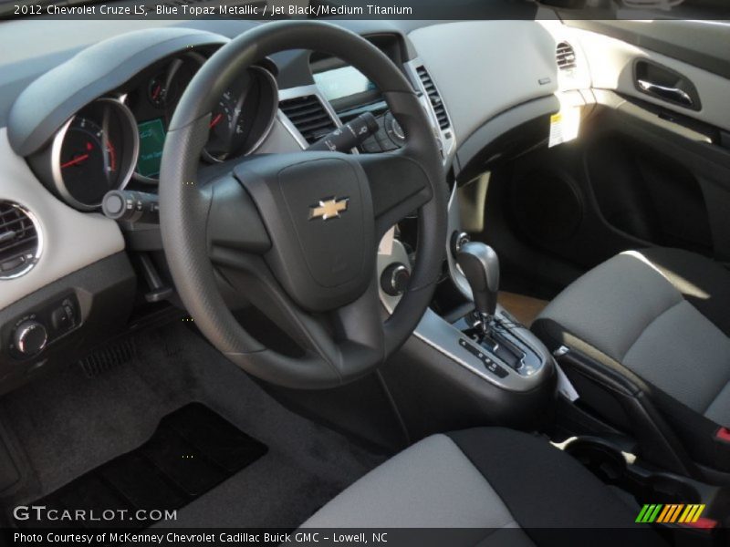 Blue Topaz Metallic / Jet Black/Medium Titanium 2012 Chevrolet Cruze LS