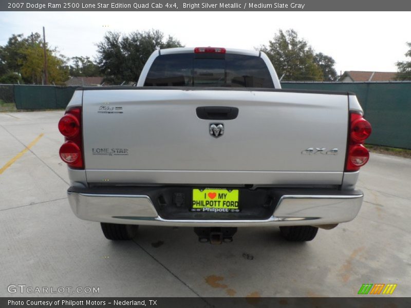 Bright Silver Metallic / Medium Slate Gray 2007 Dodge Ram 2500 Lone Star Edition Quad Cab 4x4