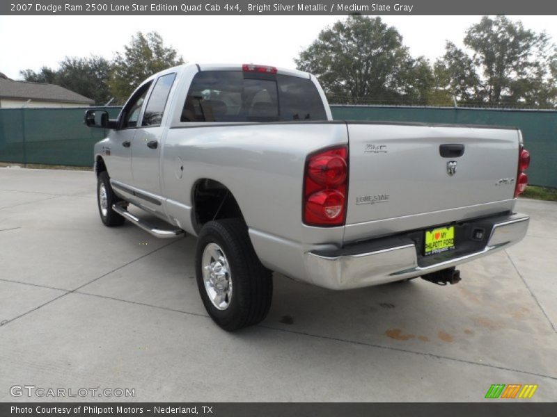 Bright Silver Metallic / Medium Slate Gray 2007 Dodge Ram 2500 Lone Star Edition Quad Cab 4x4