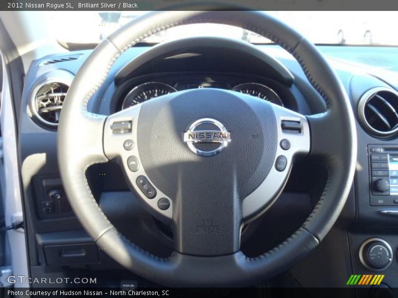 Brilliant Silver / Black 2012 Nissan Rogue SL