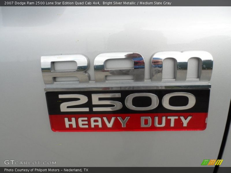Bright Silver Metallic / Medium Slate Gray 2007 Dodge Ram 2500 Lone Star Edition Quad Cab 4x4