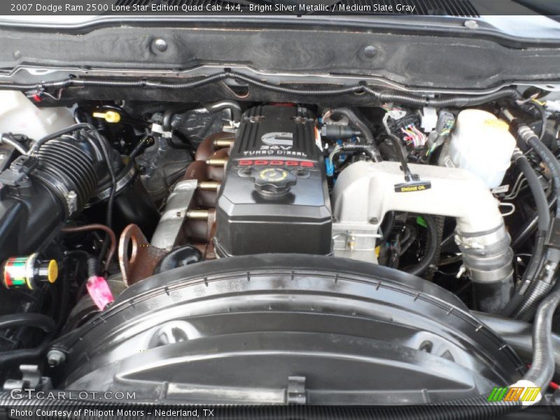 Bright Silver Metallic / Medium Slate Gray 2007 Dodge Ram 2500 Lone Star Edition Quad Cab 4x4