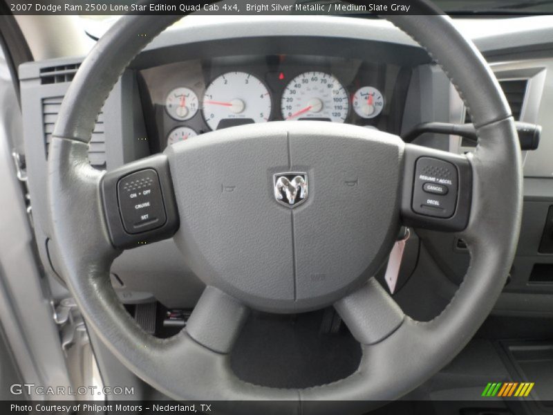Bright Silver Metallic / Medium Slate Gray 2007 Dodge Ram 2500 Lone Star Edition Quad Cab 4x4