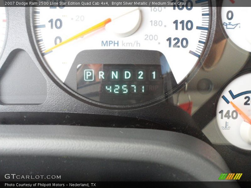 Bright Silver Metallic / Medium Slate Gray 2007 Dodge Ram 2500 Lone Star Edition Quad Cab 4x4