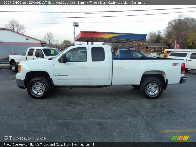 Summit White / Dark Cashmere/Light Cashmere 2007 GMC Sierra 2500HD SLT Extended Cab 4x4