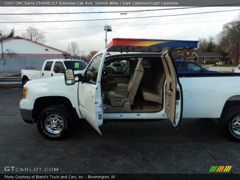 Summit White / Dark Cashmere/Light Cashmere 2007 GMC Sierra 2500HD SLT Extended Cab 4x4