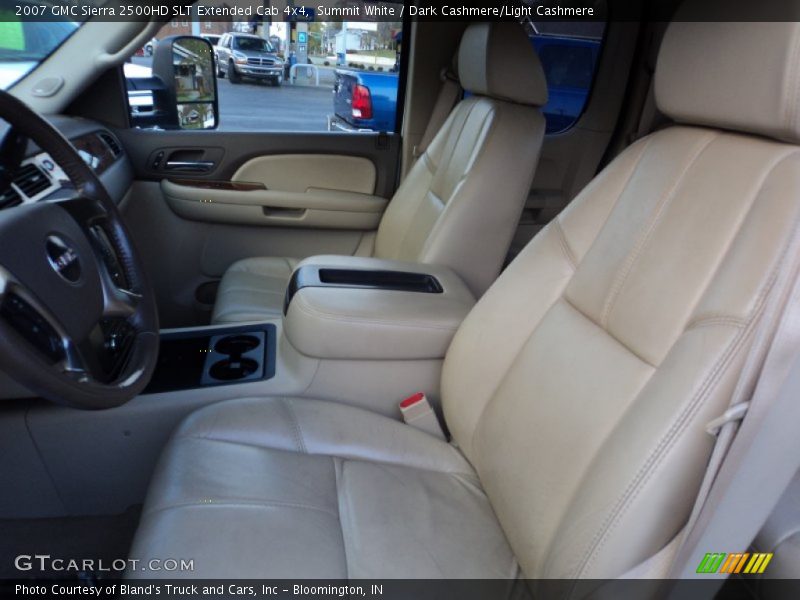 Summit White / Dark Cashmere/Light Cashmere 2007 GMC Sierra 2500HD SLT Extended Cab 4x4