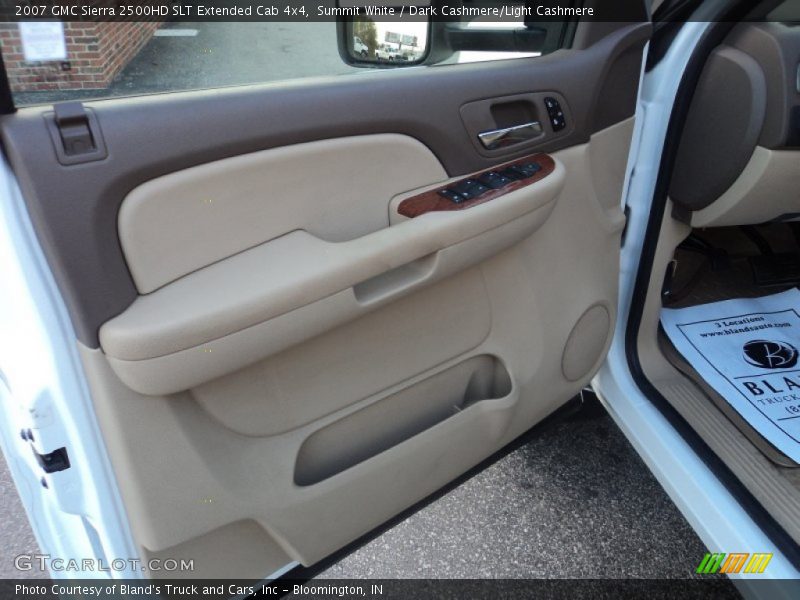 Summit White / Dark Cashmere/Light Cashmere 2007 GMC Sierra 2500HD SLT Extended Cab 4x4