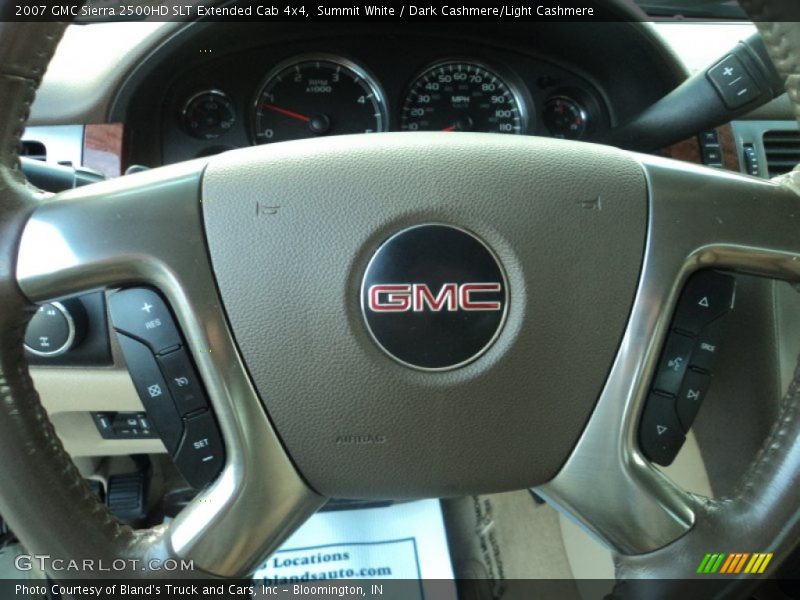 Summit White / Dark Cashmere/Light Cashmere 2007 GMC Sierra 2500HD SLT Extended Cab 4x4