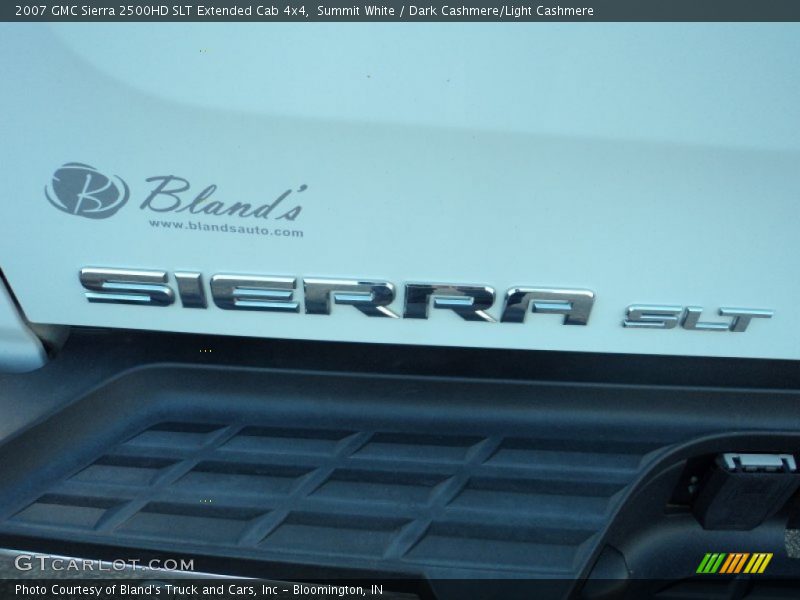 Summit White / Dark Cashmere/Light Cashmere 2007 GMC Sierra 2500HD SLT Extended Cab 4x4
