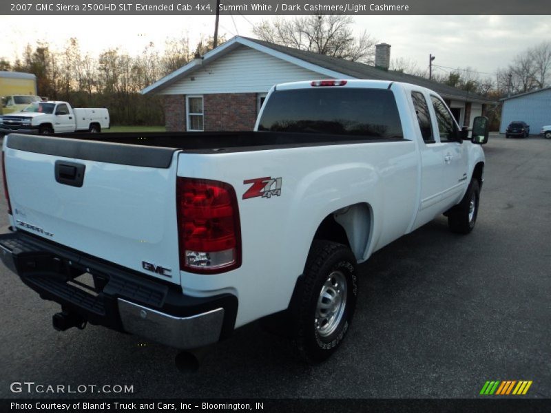 Summit White / Dark Cashmere/Light Cashmere 2007 GMC Sierra 2500HD SLT Extended Cab 4x4