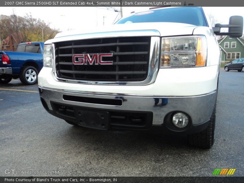Summit White / Dark Cashmere/Light Cashmere 2007 GMC Sierra 2500HD SLT Extended Cab 4x4