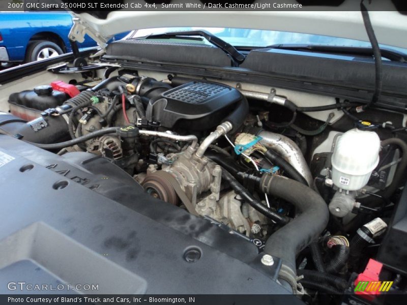 Summit White / Dark Cashmere/Light Cashmere 2007 GMC Sierra 2500HD SLT Extended Cab 4x4